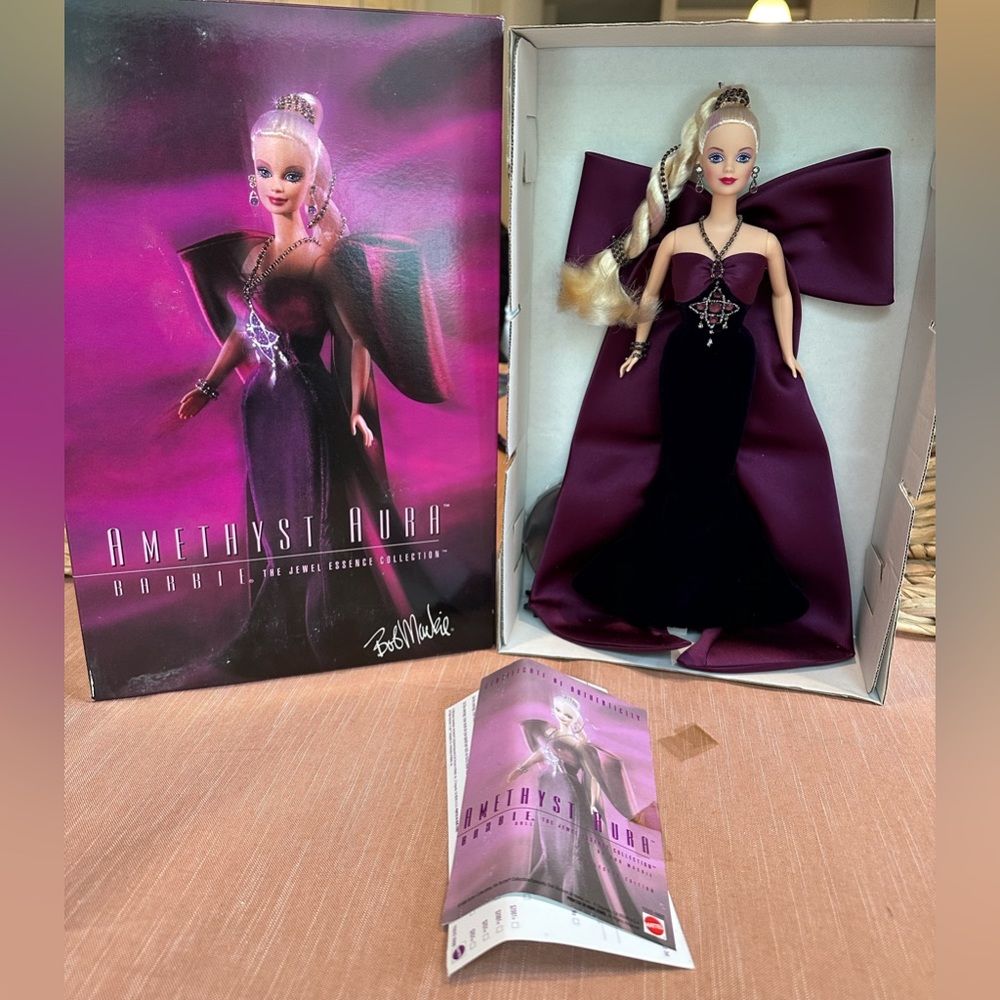 1997 Amethyst Aura Barbie by Bob Mackie Doll #15522 NRFB NEW